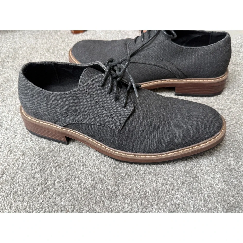 Perry Ellis Portfolio Clarkson Casual Gray Lace Up Oxford Shoes Sz 7.5‎ New